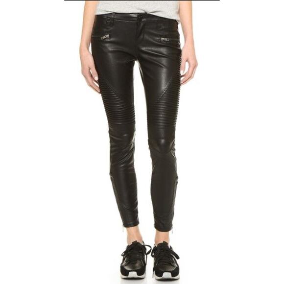 Blank NYC Pants - NWT BlankNYC Silent Vegan Leather Denim Moto Pants